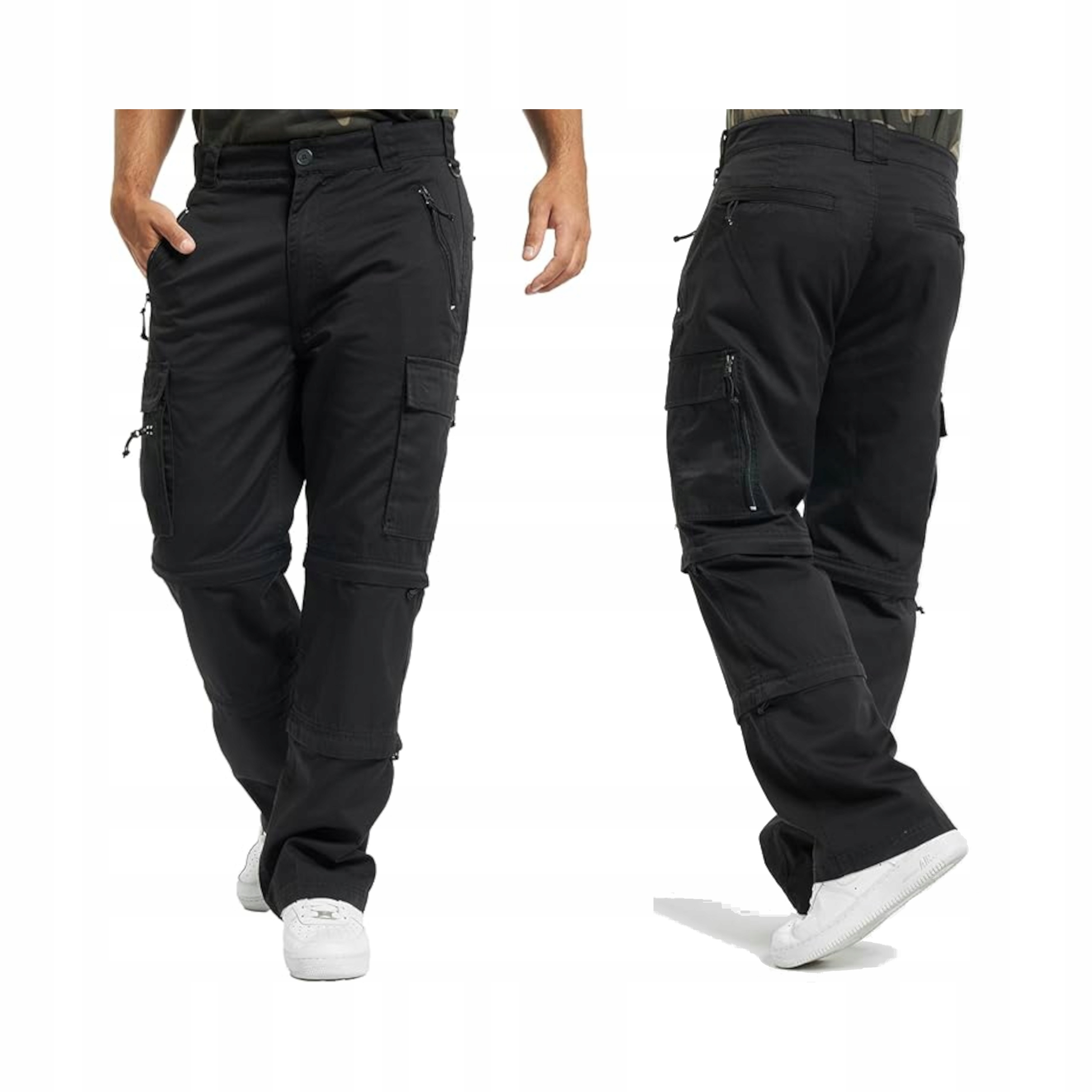 Pánské Kalhoty Brandit Savannah, Odnímatelné Nohavice, Mnoho Kapes, Černá Barva