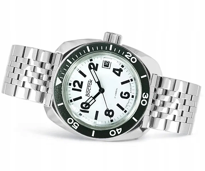 Hodinky Vostok Automat Amfibia Big Diver 71049B White Icebreaker