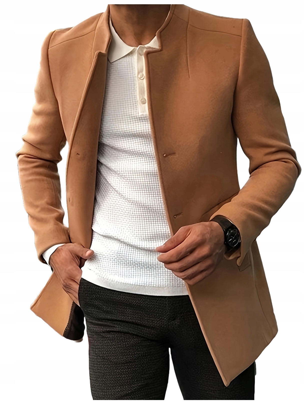 ELEGANCKI MĘSKI PŁASZCZ JESIENNY WIOSENNY Marka inna