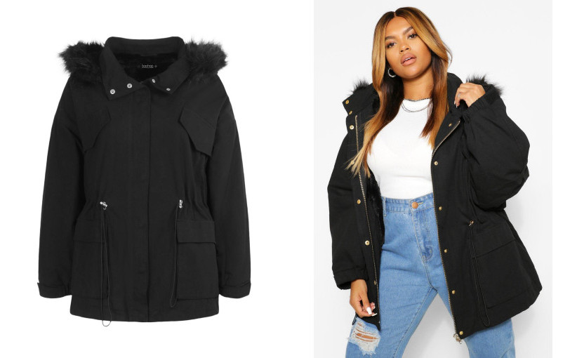 Boohoo Plus Bunda Parka Kzm 6XL