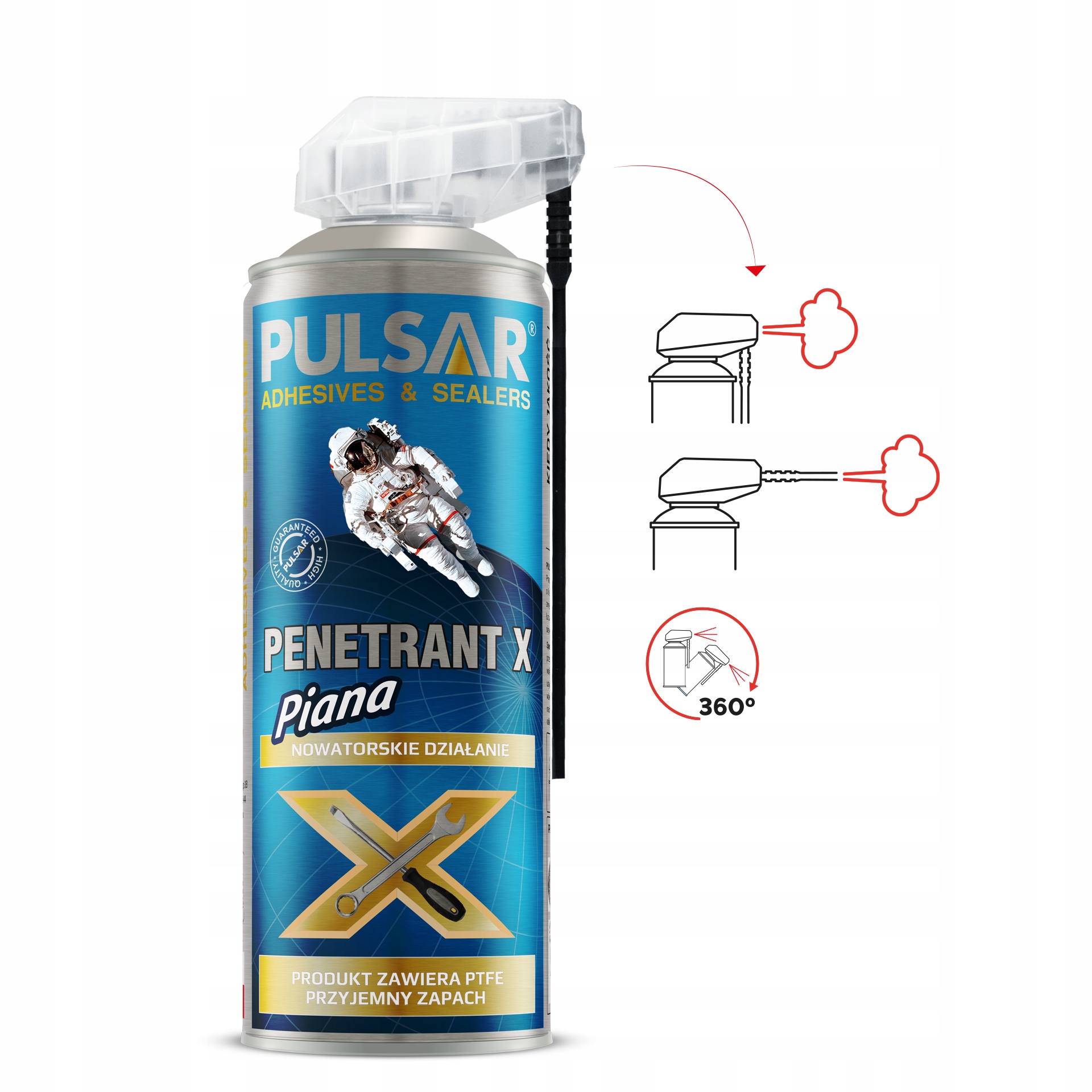 PENETRANT X PTFE ODRDZEWIACZ PIANA DO ŚRUB METALU PULSAR PIANA SPRAY 400 ml