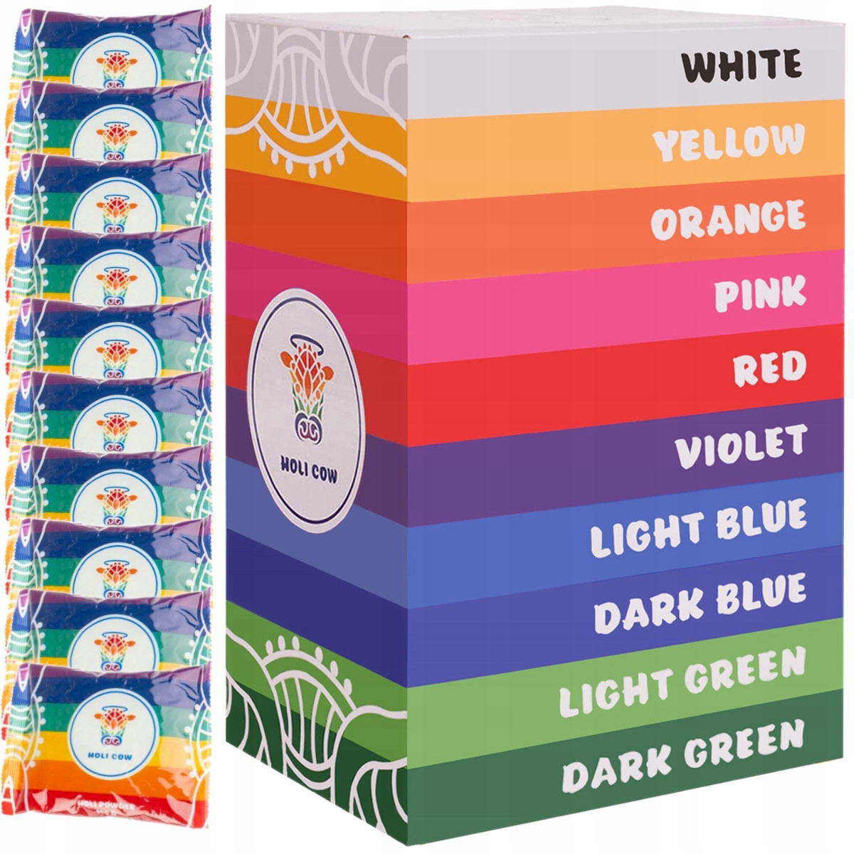 

Holi Powder Festiwal kolorowy proszek Zestaw 10szt