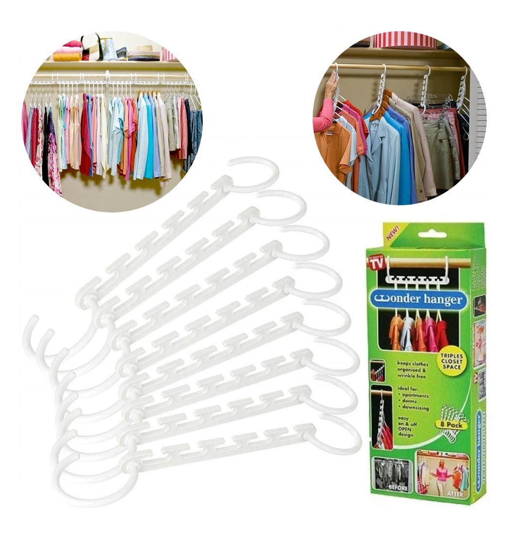 

Organizer Na Wieszaki Ubrania Do Szafy 8SZT