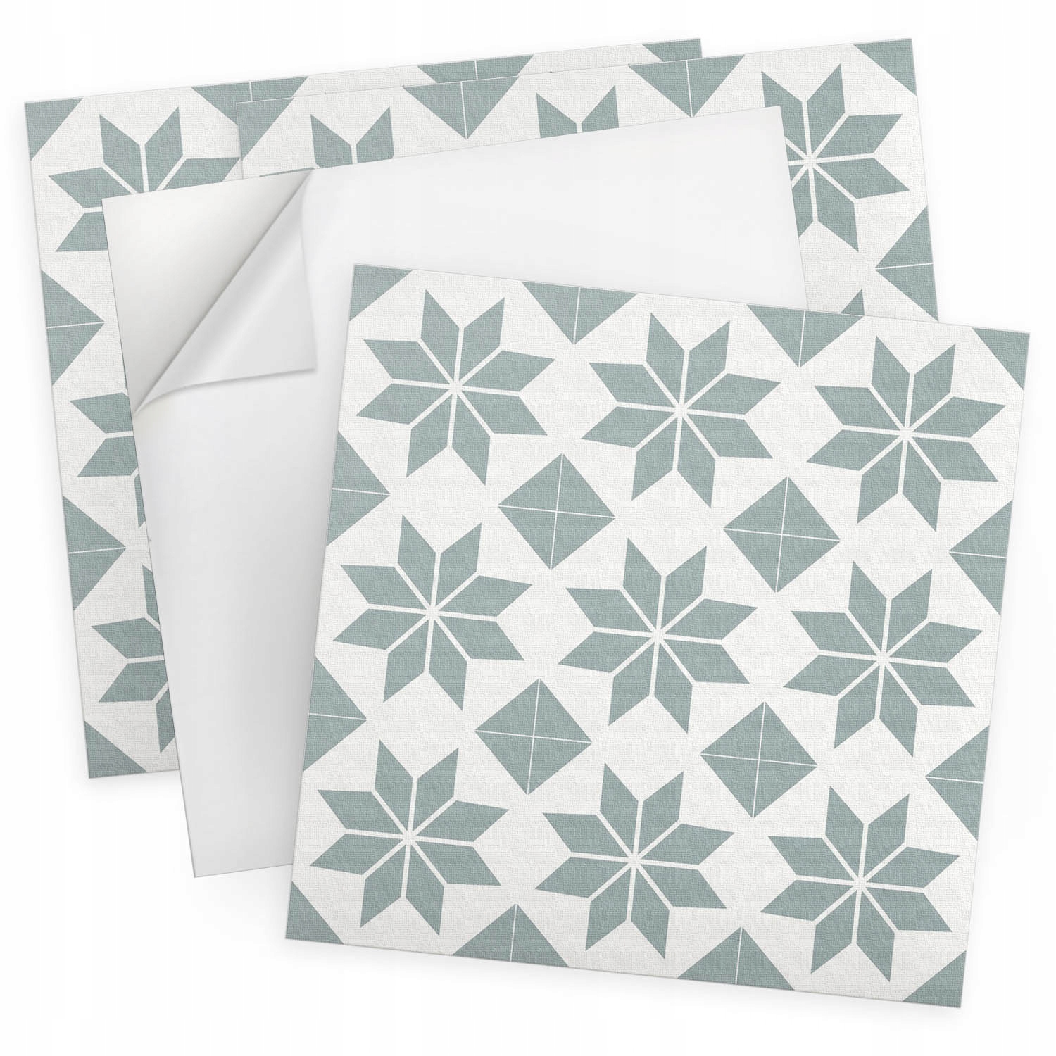 Komplet Pvc vinylových panelů Geometrické květinové vzory 4 ks 50x50 cm