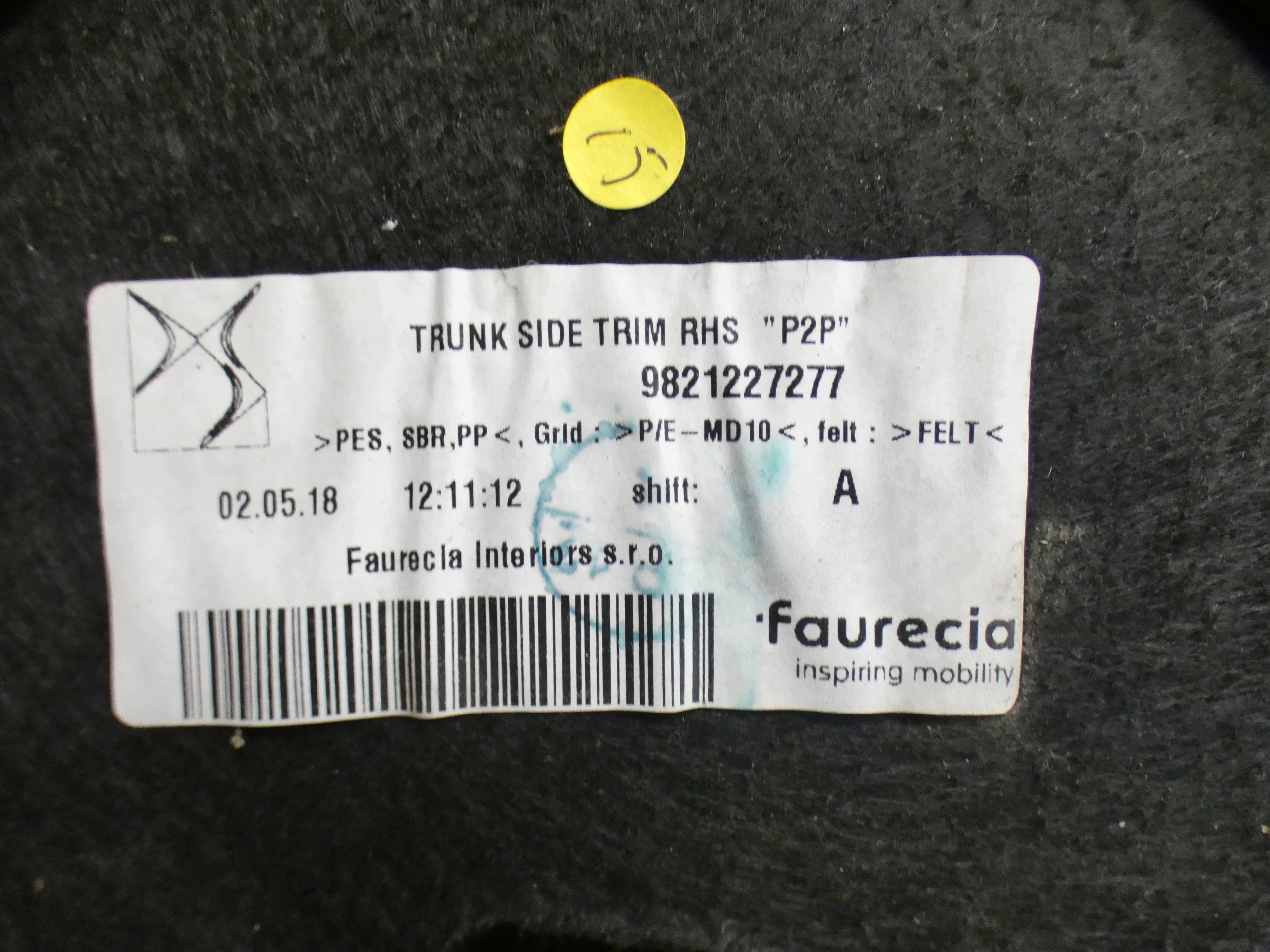 left right upholstery boot CITROEN 9821227377 9821227277