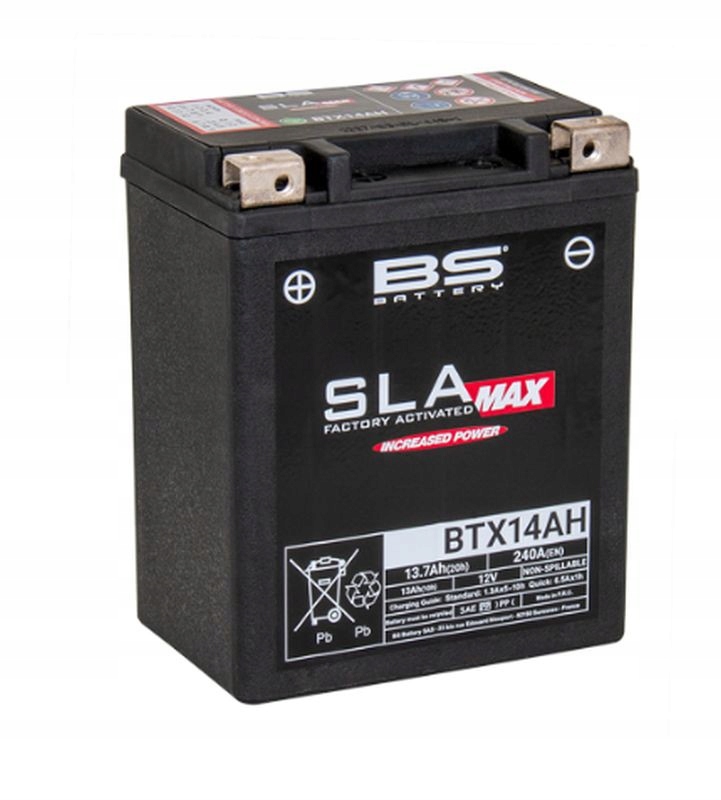 Bs Batéria BTX14AH Max (fa) (YTX14AH-BS) 12V 13AH 134X89X166 Bezúdržbový