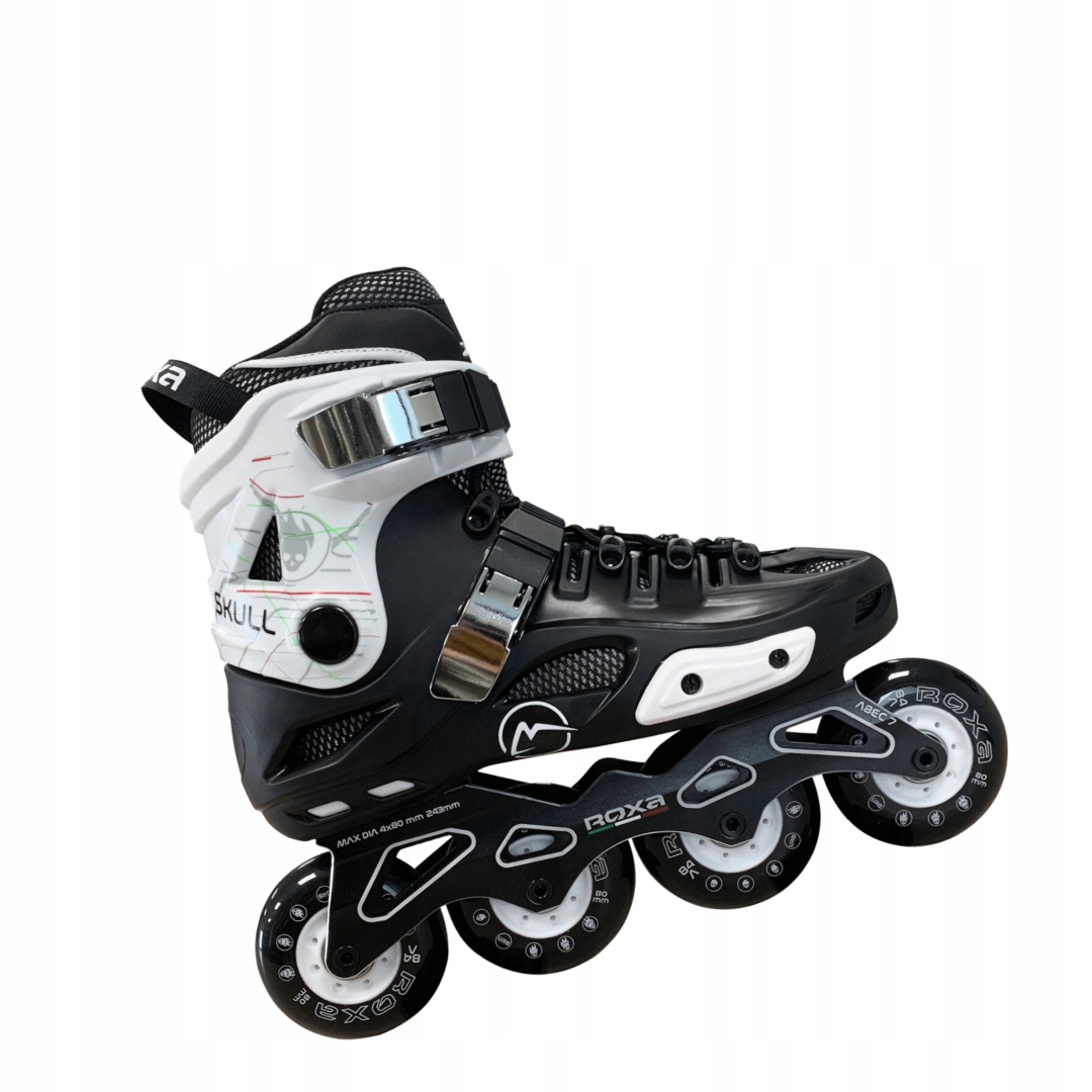 Roxa Rolki SKULL- ABEC7 Black-White