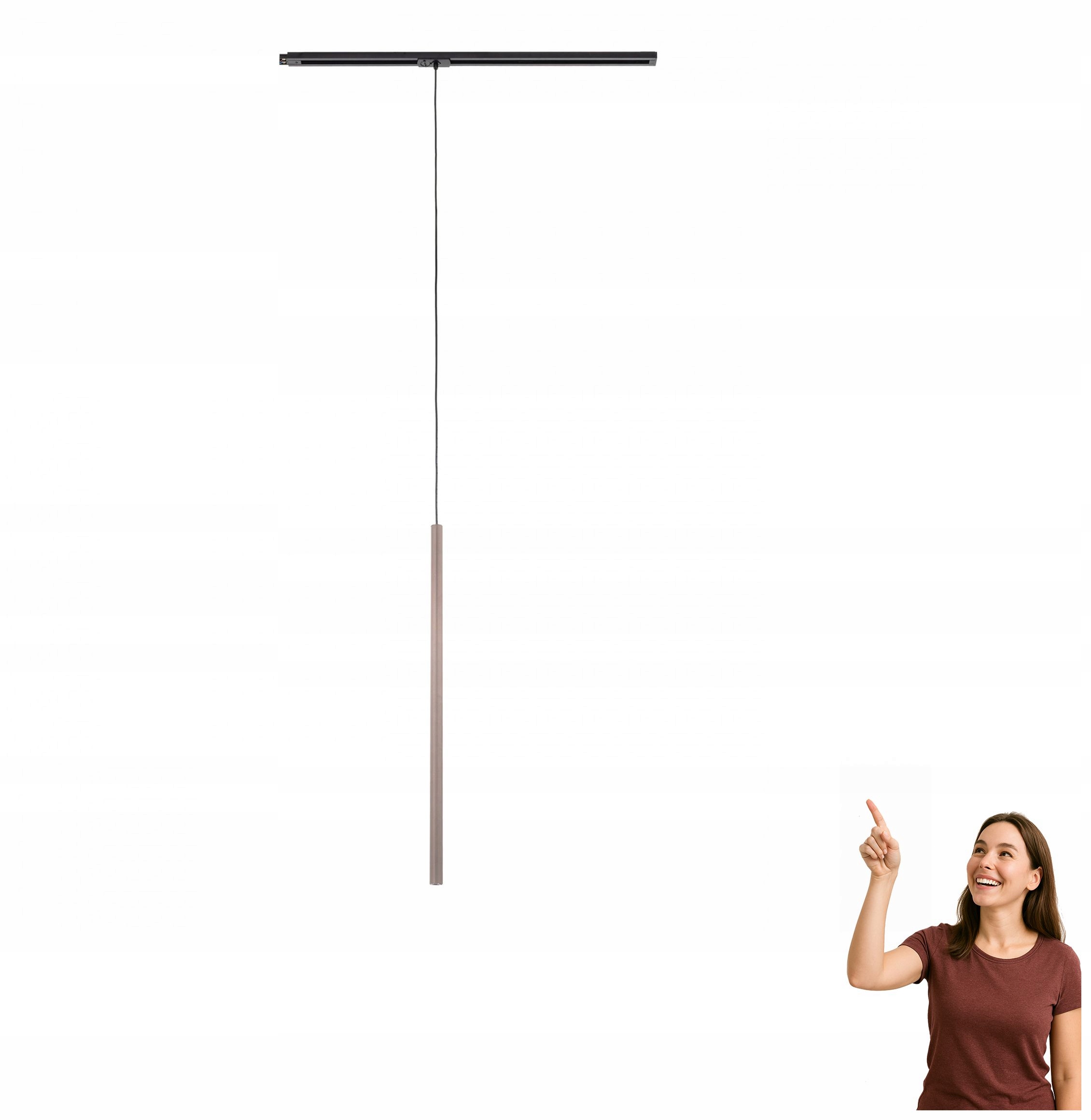 Závesná koľajnicová lampa 1F Tracer Brown 1xG9 Tk Lighting
