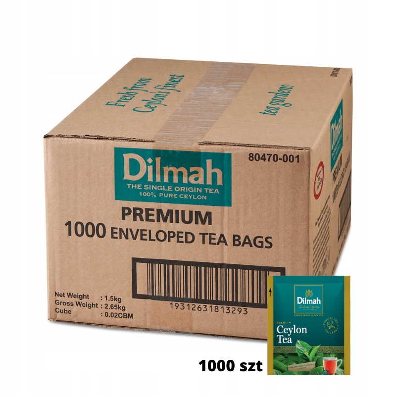 Levně Dilmah Čaj Obálka černá Premium 1,5 g x 1000 obálek
