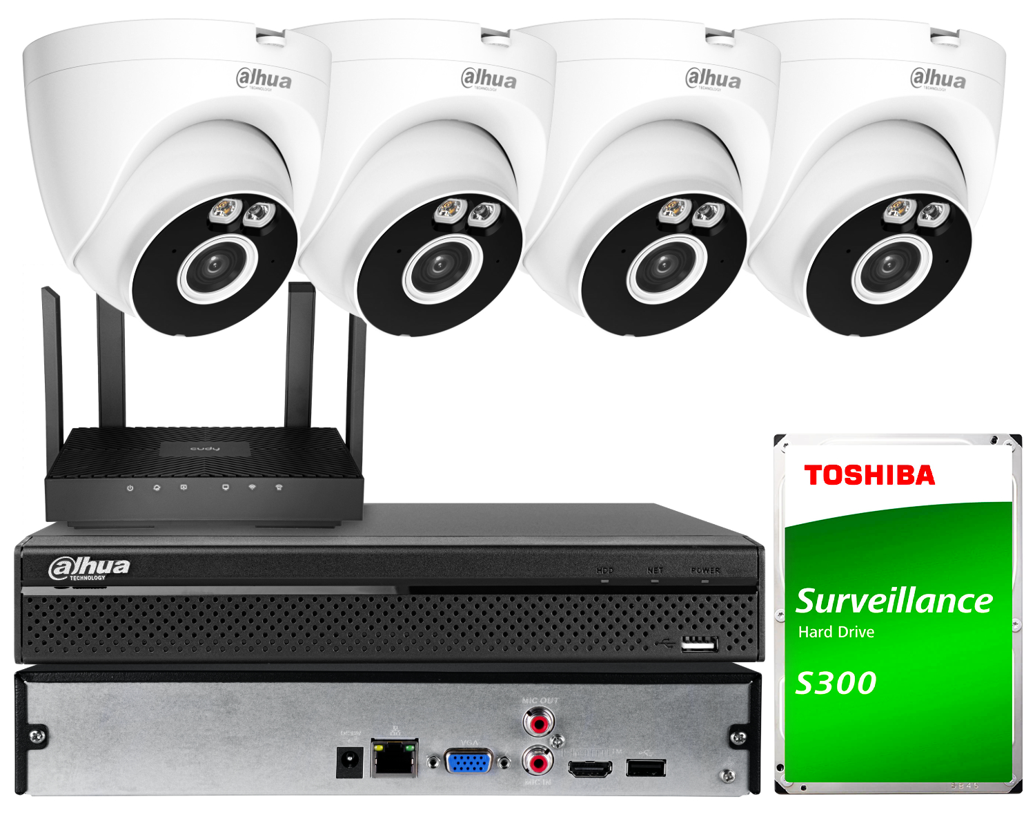 Zestaw do monitoringu Wi-Fi Dahua 4x T4A-PV 4Mpx Dual Light odstraszanie