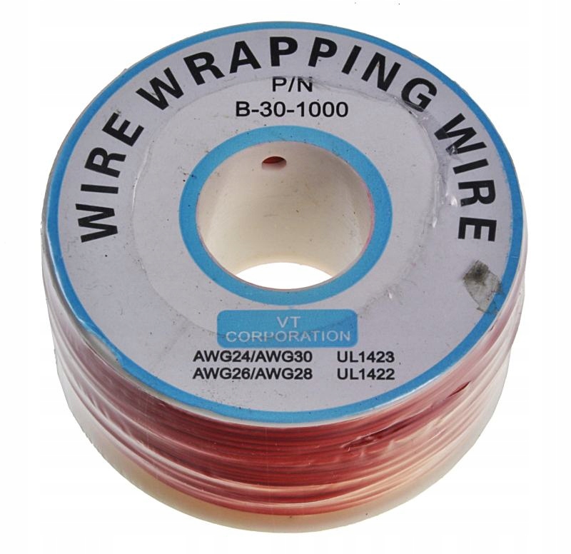 Przewód typu kynar AWG 0.24mm czerwony 200m