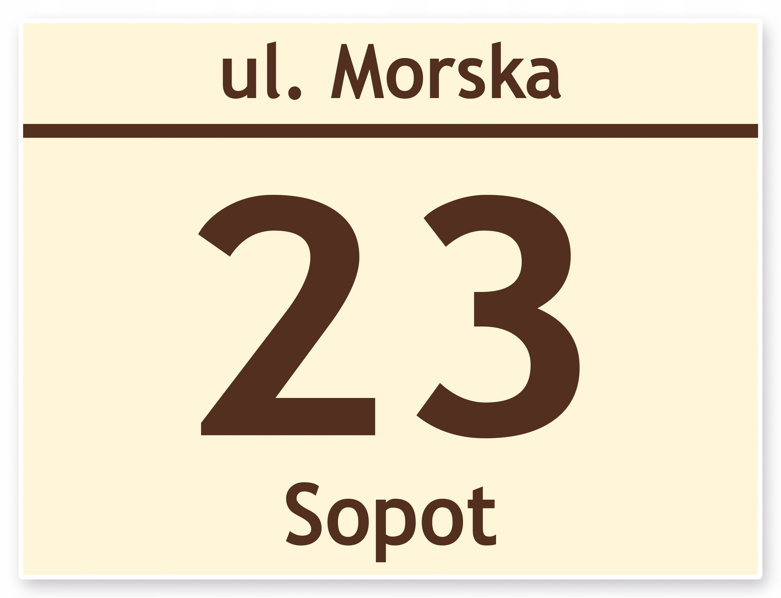 TABLICZKA ADRESOWA z numerem domu tablica 40x30 cm