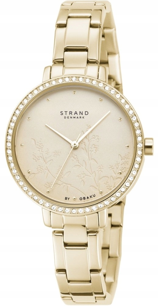 Nové Originální dámské hodinky Strand od Obaku S712LXGGSG zlaté, krabička
