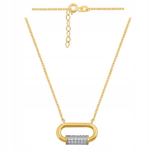 Ankrový náhrdelník ze zlata 585 s módním prvkem zdobeným zirkony