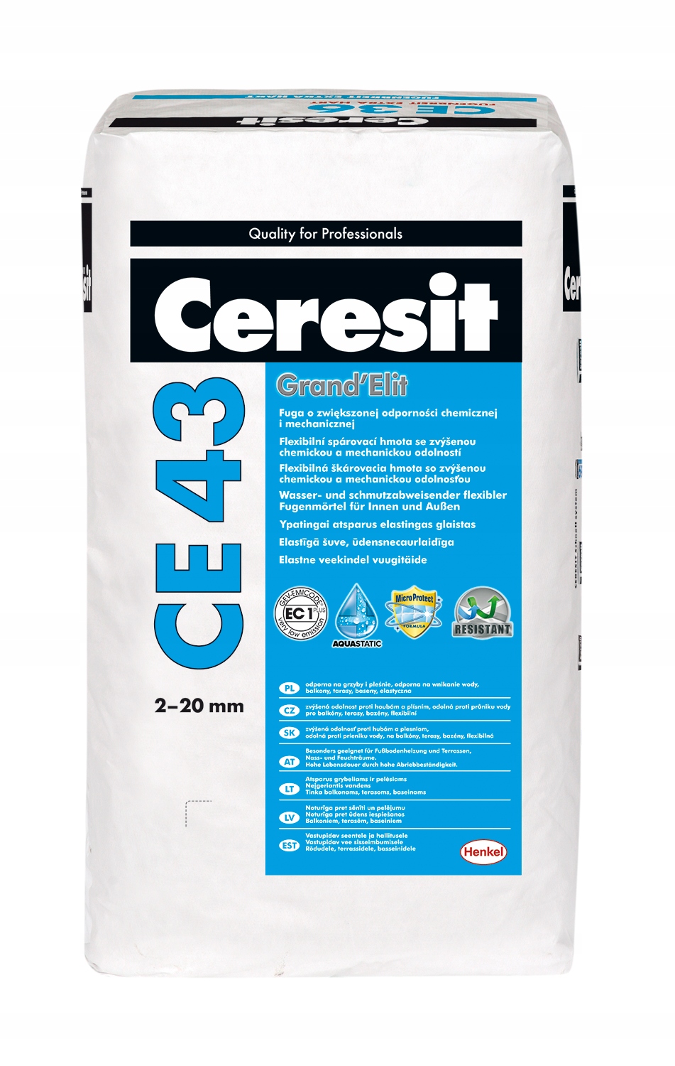 Ceresit Ce 43 Graphite fuga elastyczna 25 kg