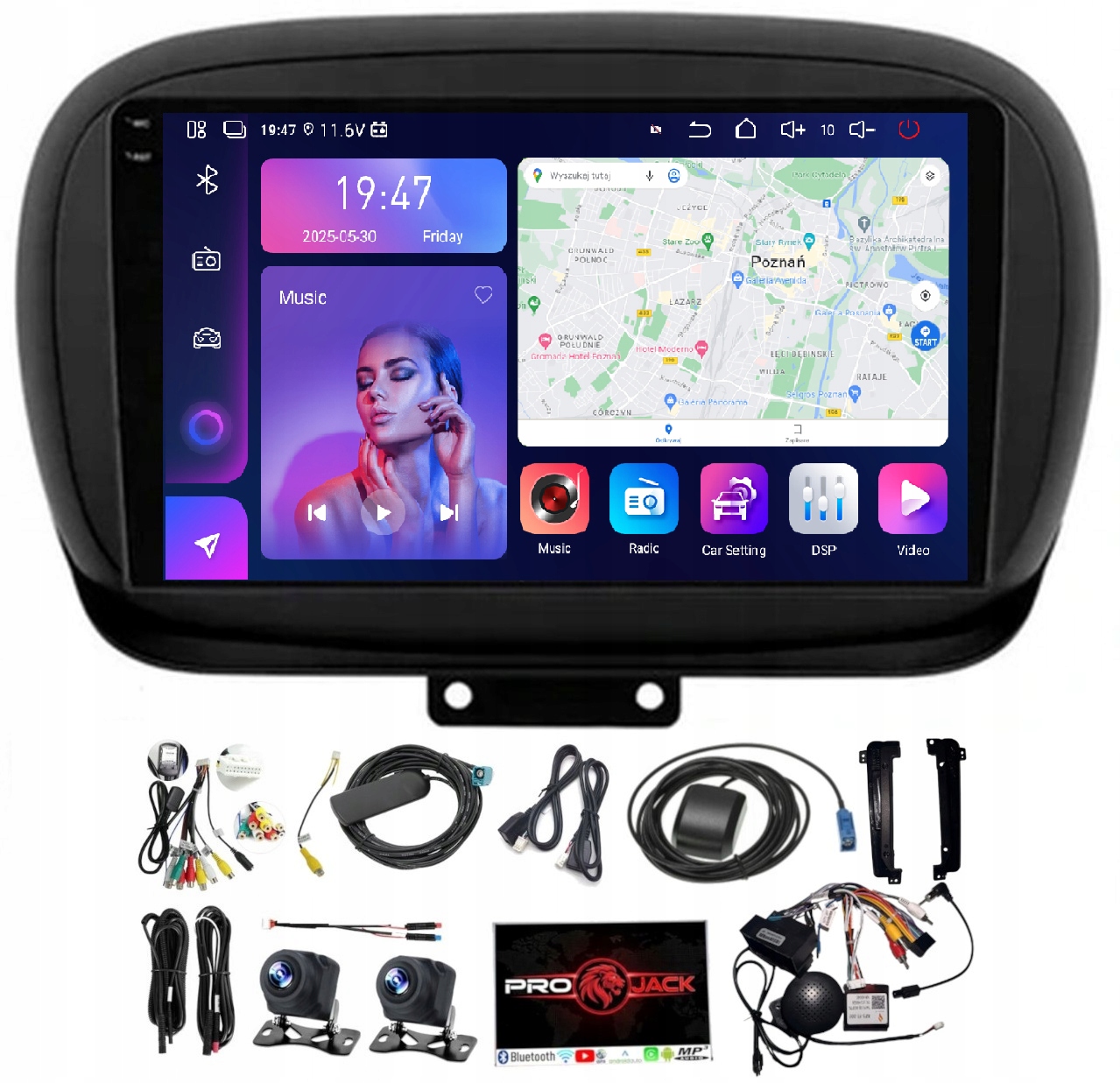 Rádio Navigácia Fiat 500 X 2014-2020 Carplay Android Auto 8GB 256GB Sim