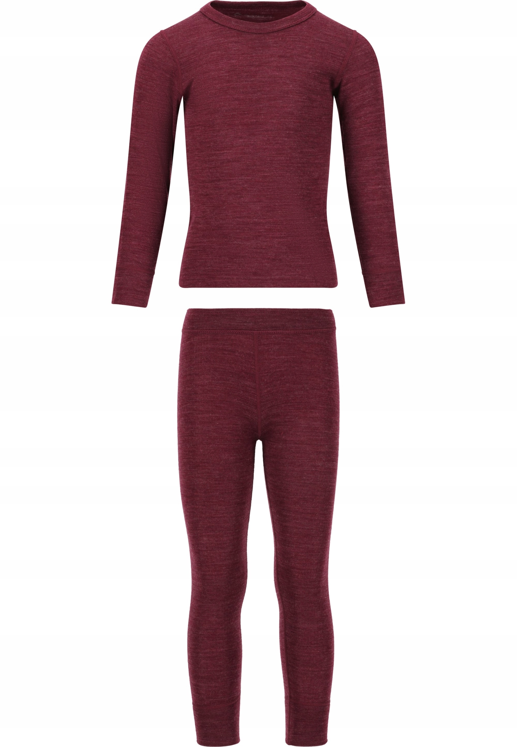 Komplet ciepły termoaktywny dziecięcy ZigZag Terry Merino Bordowy 152-158