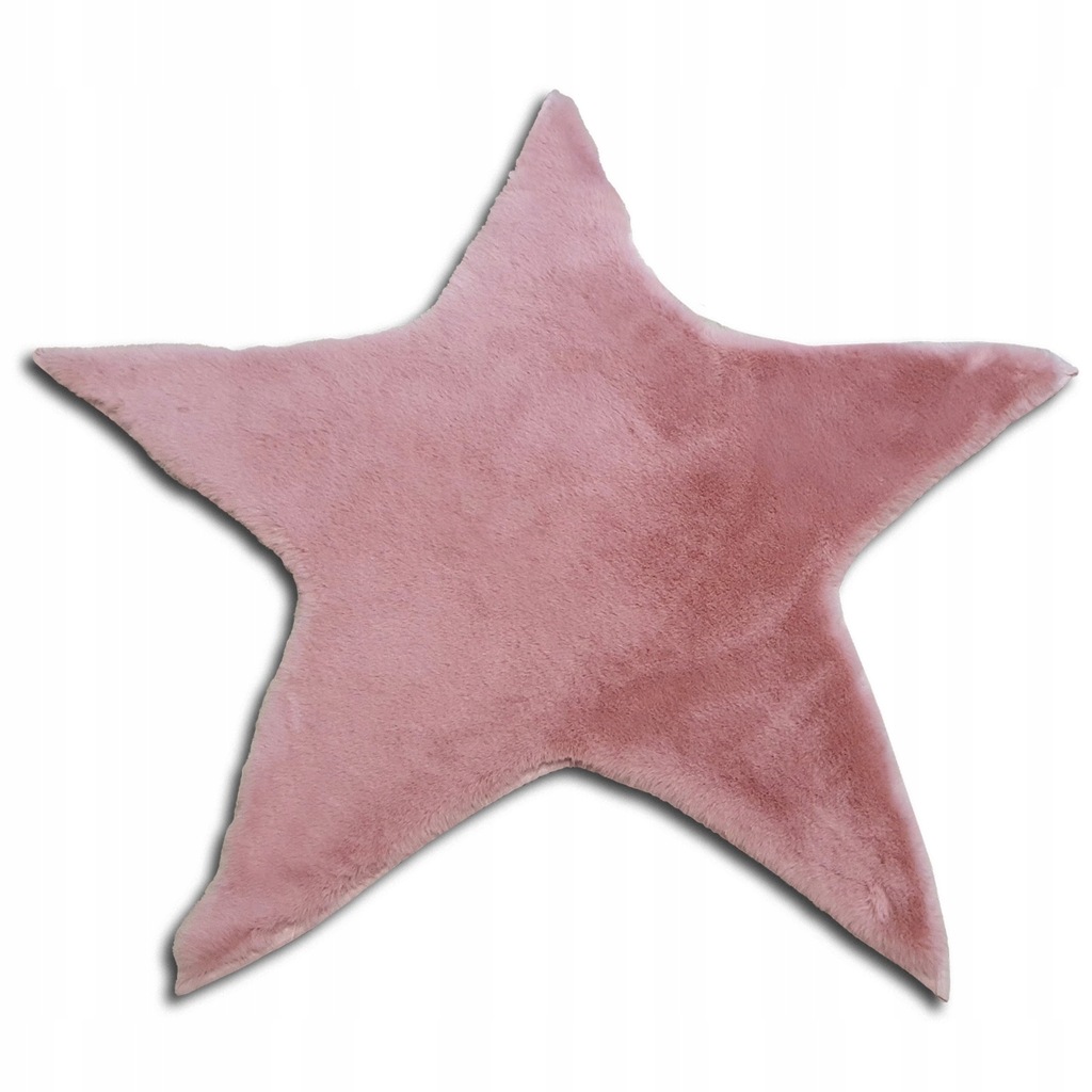 Plyšový růžový koberec s rabbitem, králičí kožíšek, hvězdička 110 cm