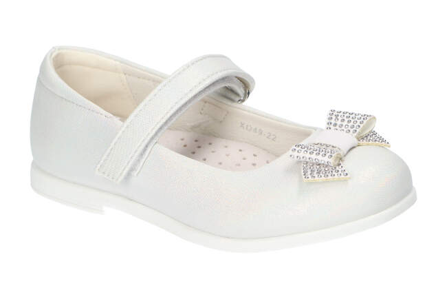 

American XD49 Balerinki Buty Dziecięce Rzep Wh 30
