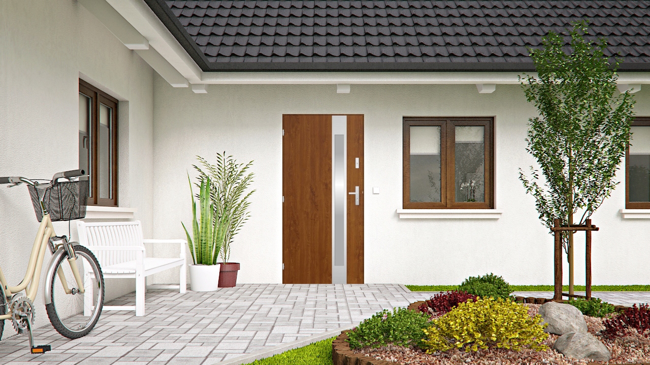 POLSKIE DRZWI ZEWNĘTRZNE INOX SBET 55MM 100 Marka Taur