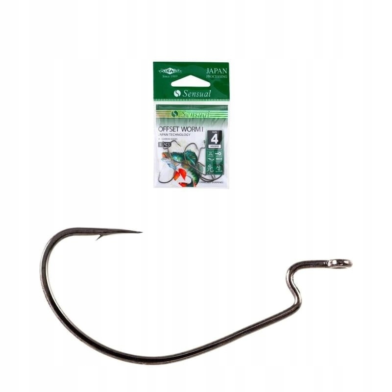 Mikado Haki Offsett Worm Drop Shot Czeburaszka R4