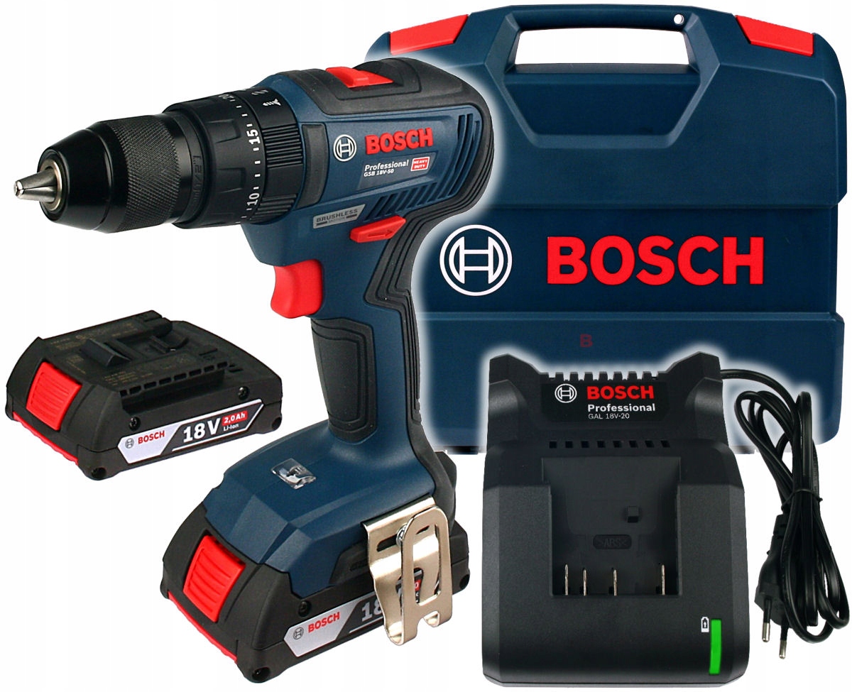 

Wkrętarka Gsb 18V-50 Bosch 2x2,0Ah Bezszczotkowa
