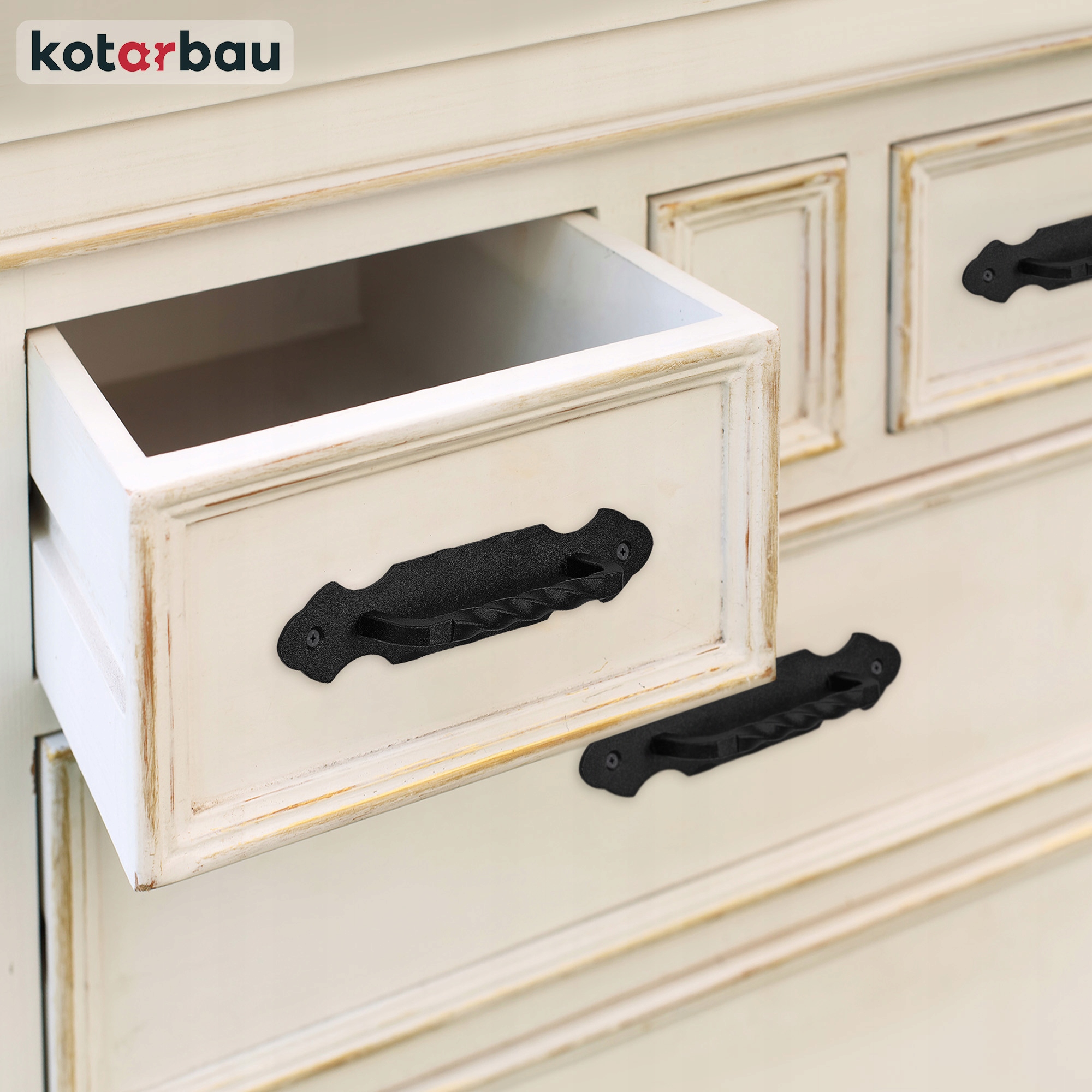 ANTABA DRZWIOWA UCHWYT POCHWYT DO DRZWI KUTA OZDOBNA CZARNA 19 CM 2 SZ Kod producenta H030