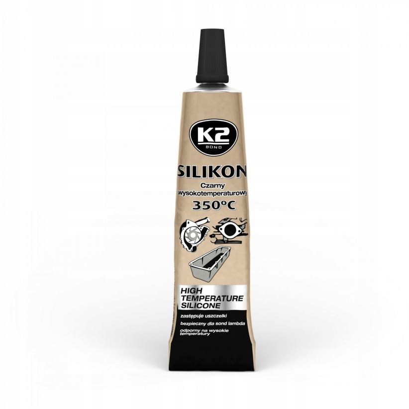 

K2 Silikon Wysokotemperaturowy Czarny +350°C 21g
