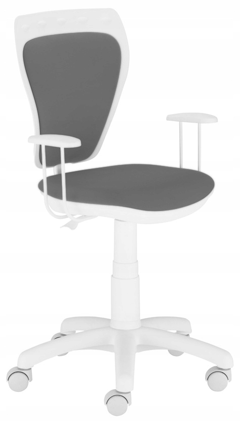 Szare Krzesło obrotowe dziecięce dla dziecka Ministyle white Nowy Styl