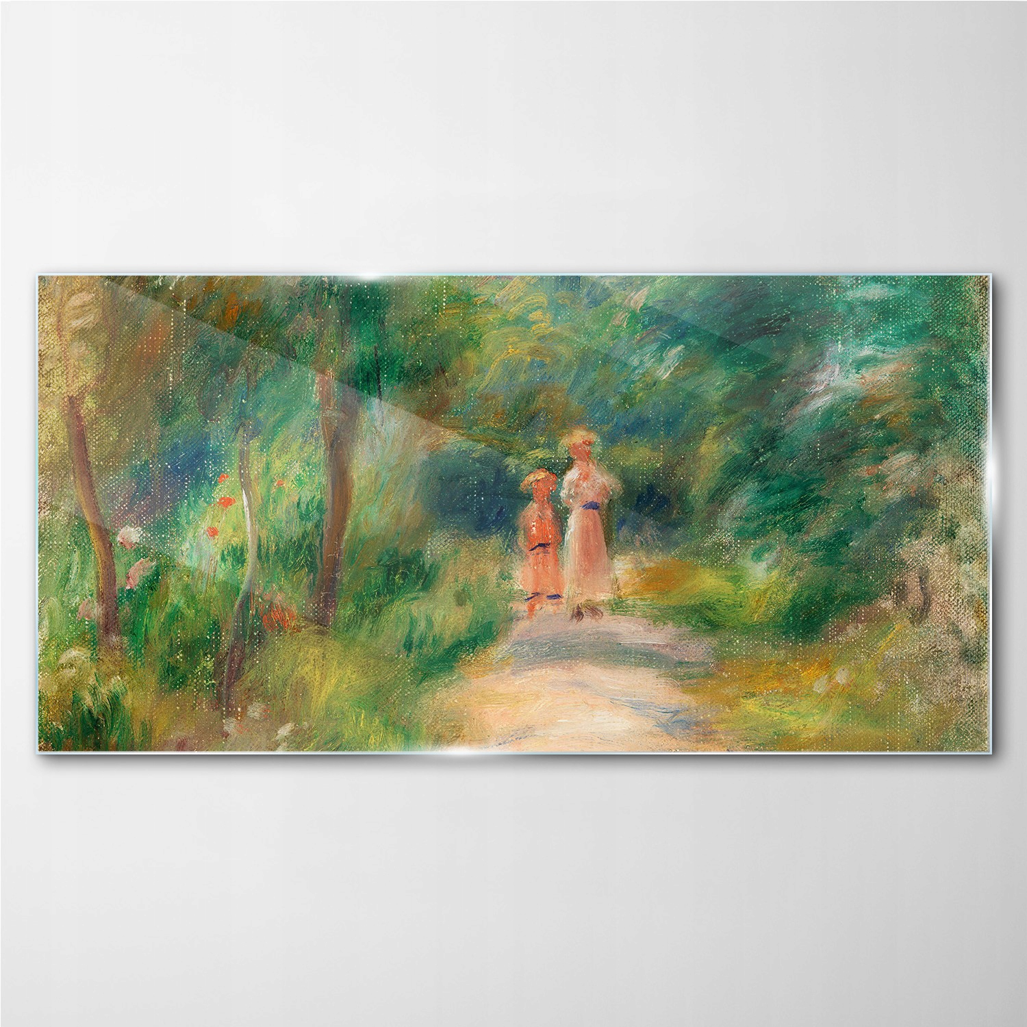 

Obraz szklany Las ścieżka kobiety dziecko 100x50