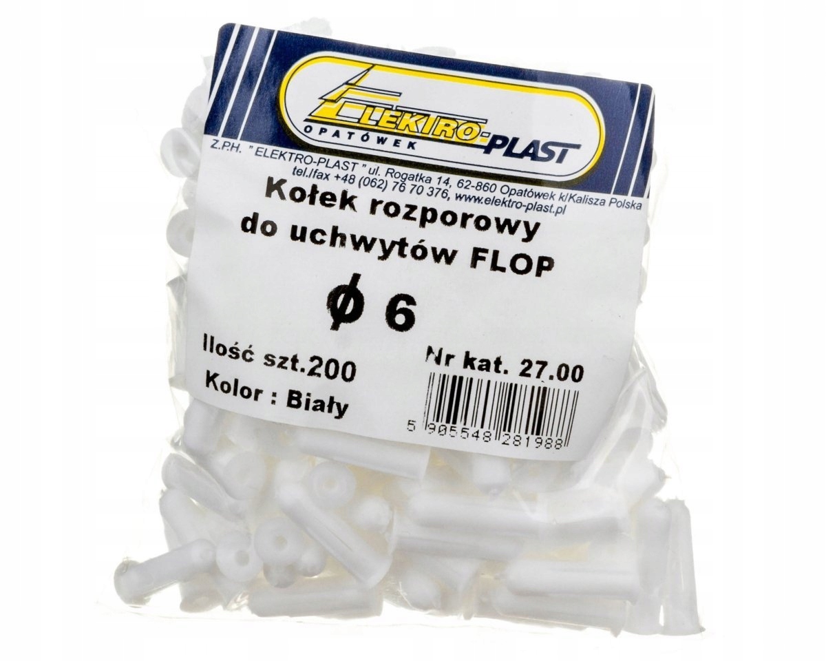 

Kołek rozporowy fi 6 do uchwytów Flop KR6 27.00