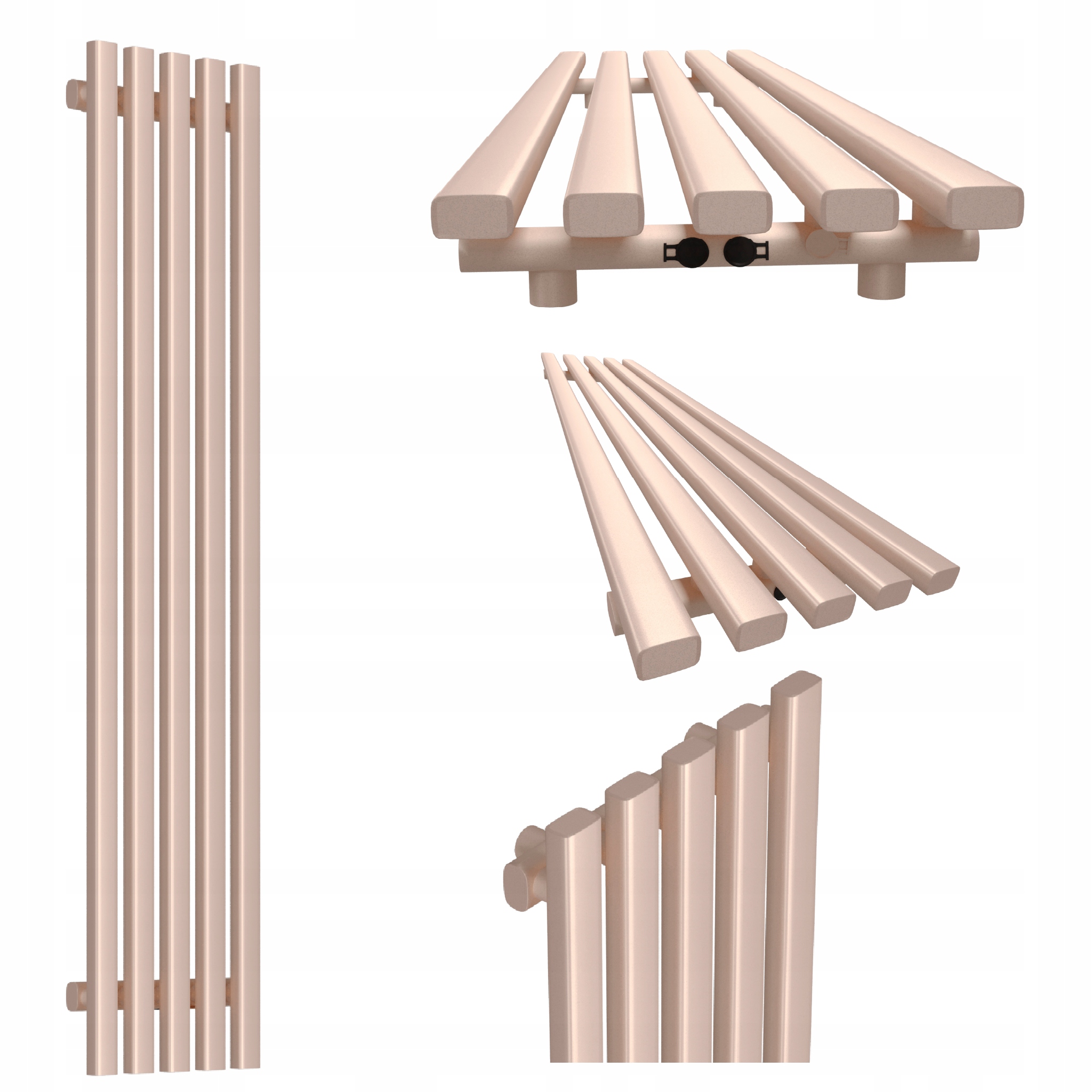 Dekorativní radiátor HORYZONT5 160x37 zlatý růžový