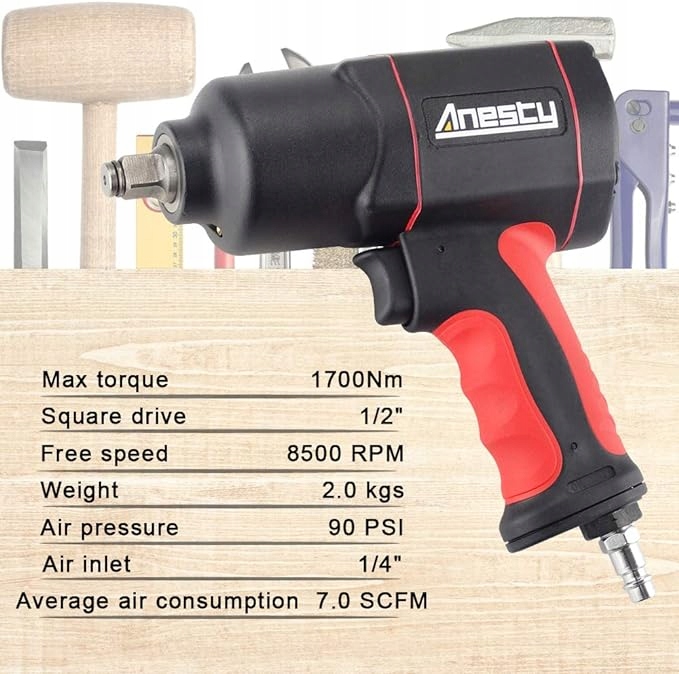 Anesty PNEUMATYCZNY KLUCZ UDAROWY 1/2" 1700 NM N528 Kod producenta 00