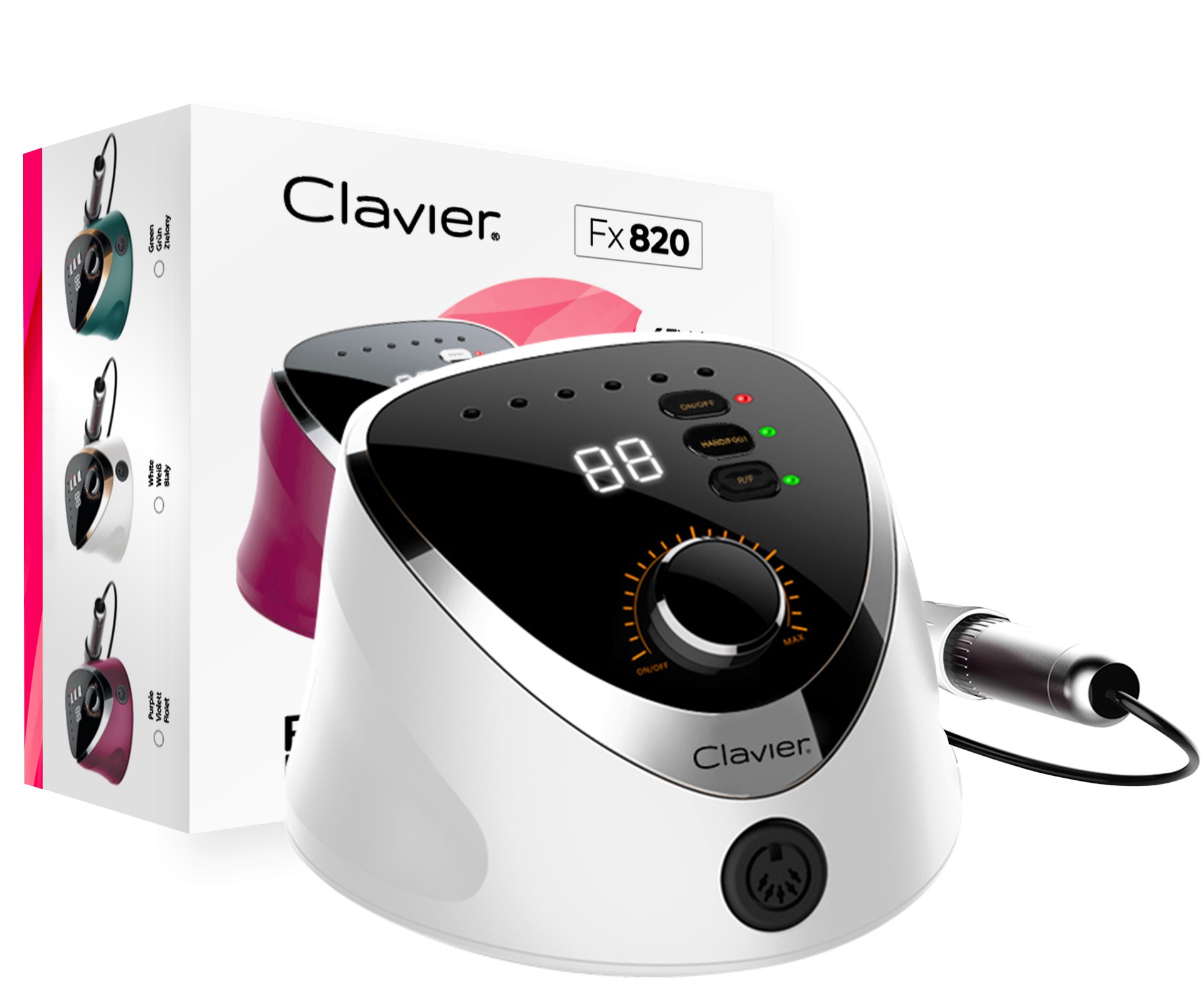 Bruska 65 W pro manikúru, nehty, pedikúru Fx 820 – bílá Clavier