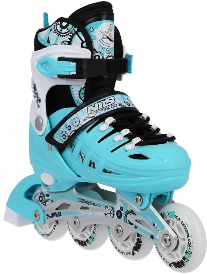 Nils Extreme NH10905 brusle 2v1 4v1 kolečkové brusle kolečkové brusle brusle na led nastavitelné mátové