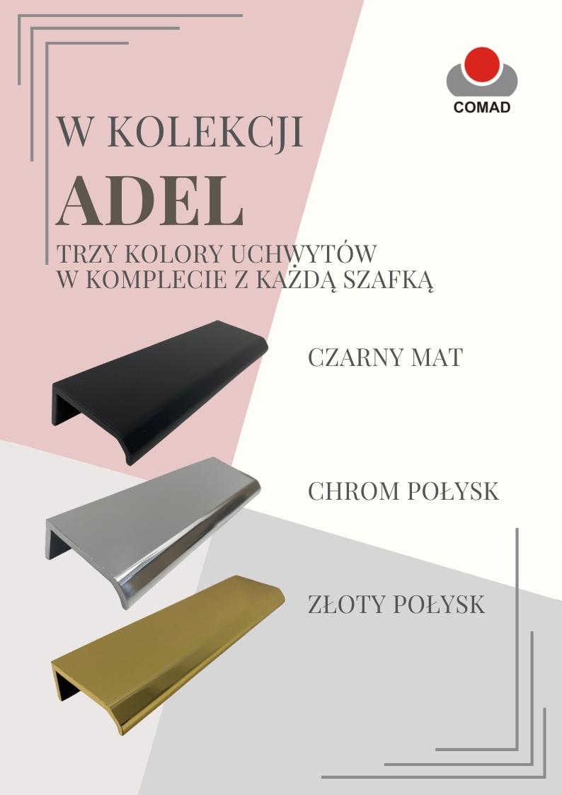 ADEL BLACK 80-01 Słupek łazienkowy szer. 35cm Kod producenta SitiMeble/ADEL BLACK 80-01-B-1D