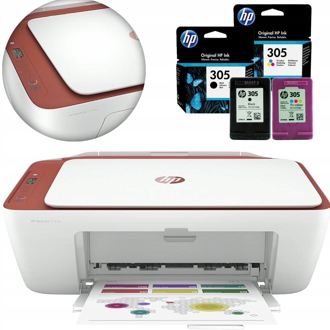 Inkoustová multifunkční tiskárna Hp Deskjet série 2723 hp 305