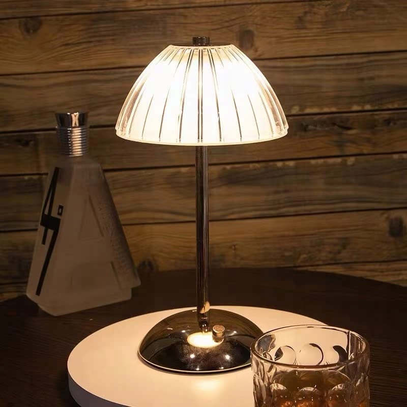 LAMPKA NOCNA DOTYKOWY RETRO STOŁOWA 3 KOLORY BEZPRZEWODOWY USB 30CM 3W Kolor biały