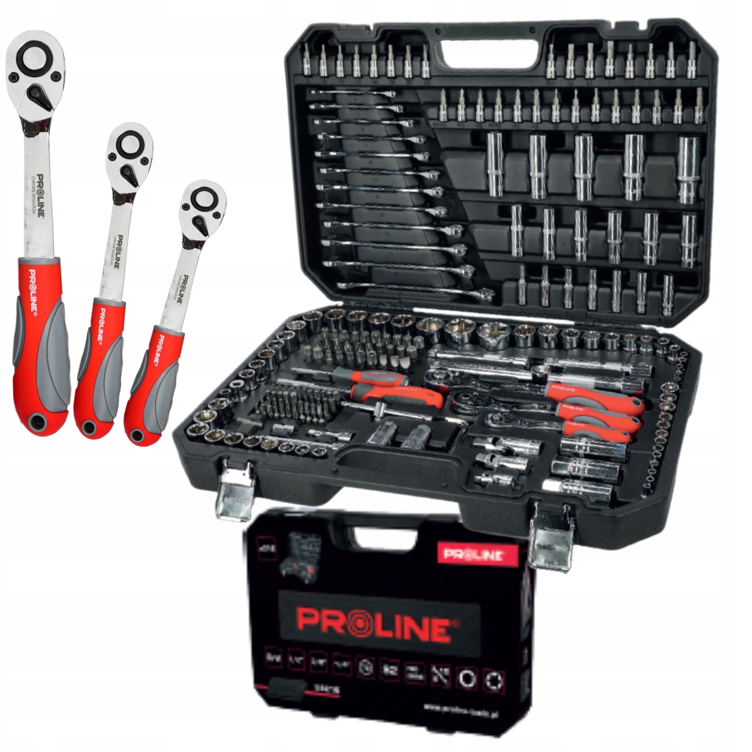 Proline Sada Nástrčné Kľúče 1/2" 1/4" 3/8" Torx Bity Nástavce CrV 216ks