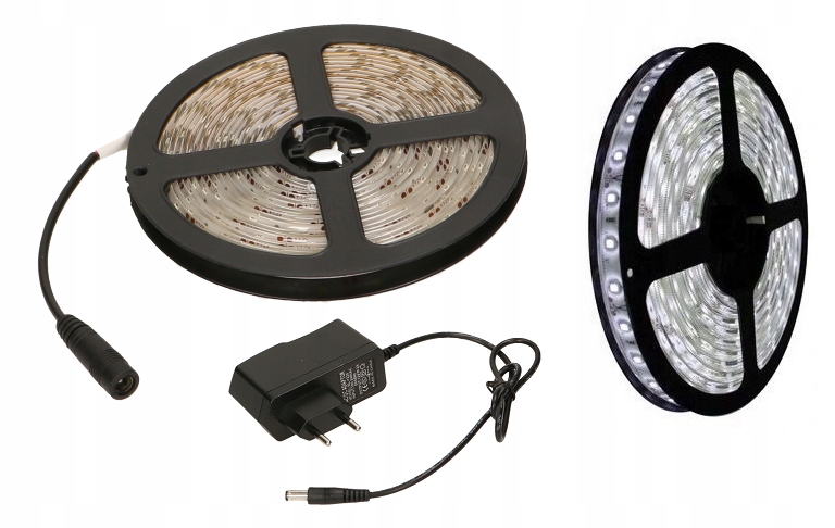 TAŚMA led LISTWA ledowa biała Z ZASILACZEM OŚWIETLENIE KUCHENNE DO MEBLI24