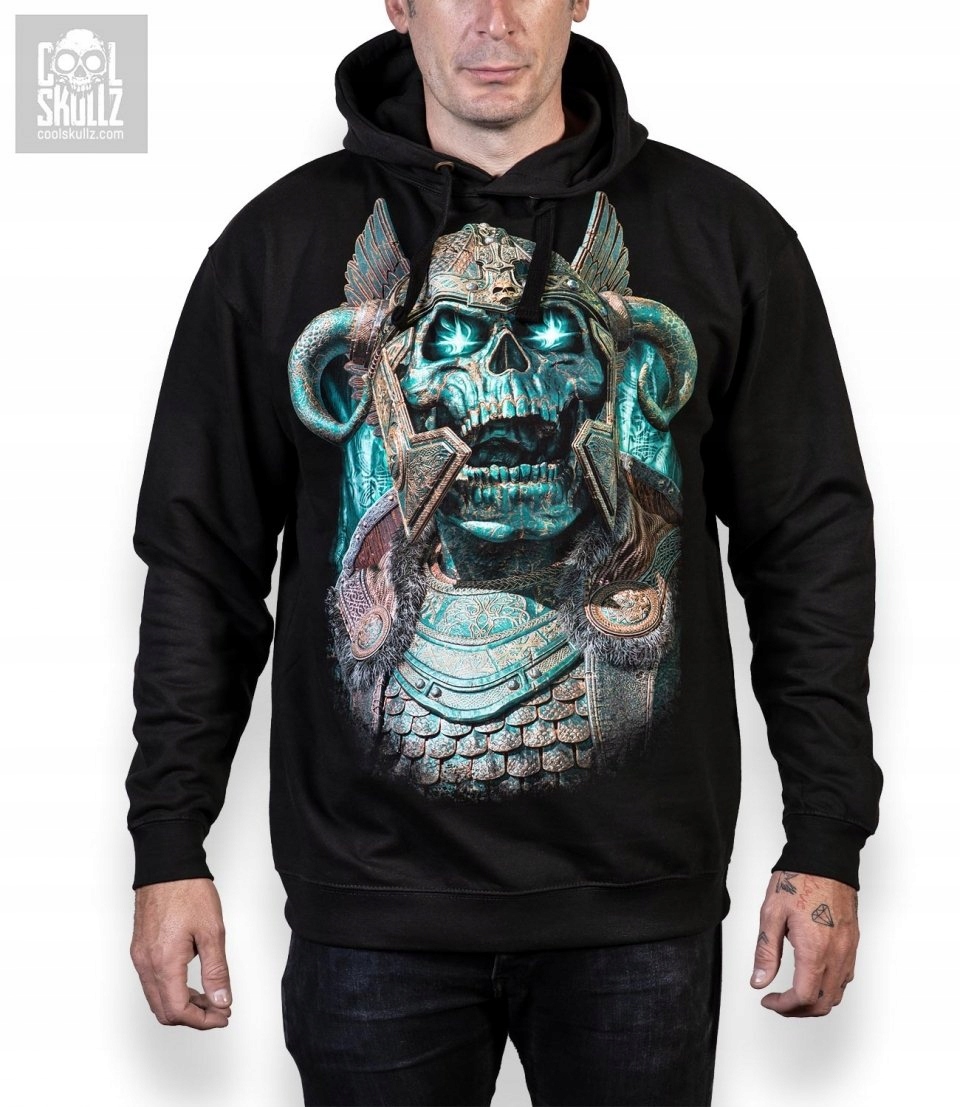 Viking Ragnarok Skull Mikina Cool Skullz S