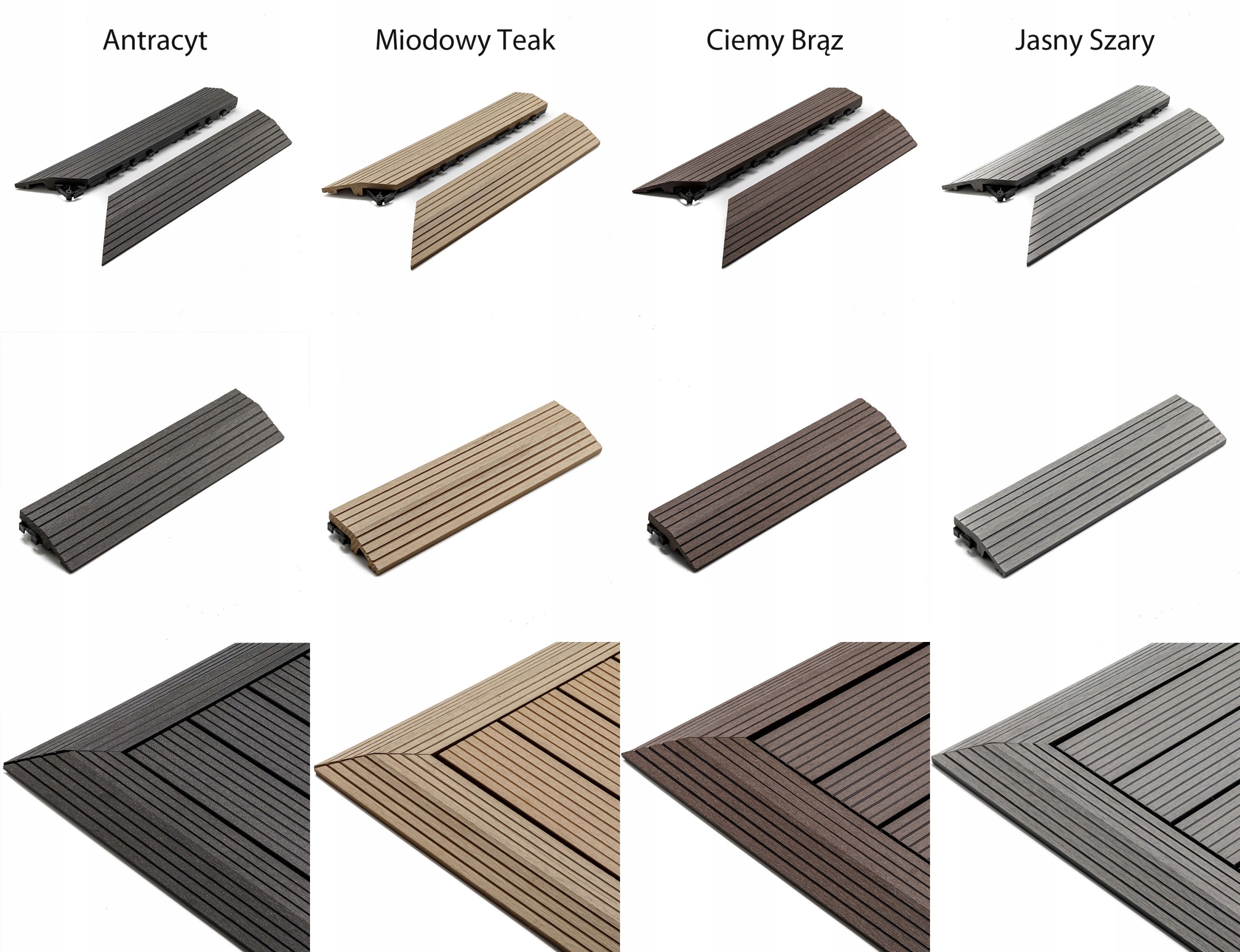 Podest Tarasowy Kompozytowy Boczny Standard Jasny Szary Materiał kompozyt