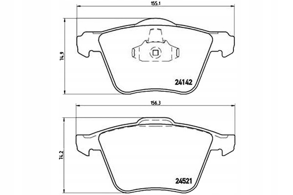 Brembo Brzdové Destičky Volvo V70 07- Přední Brembo