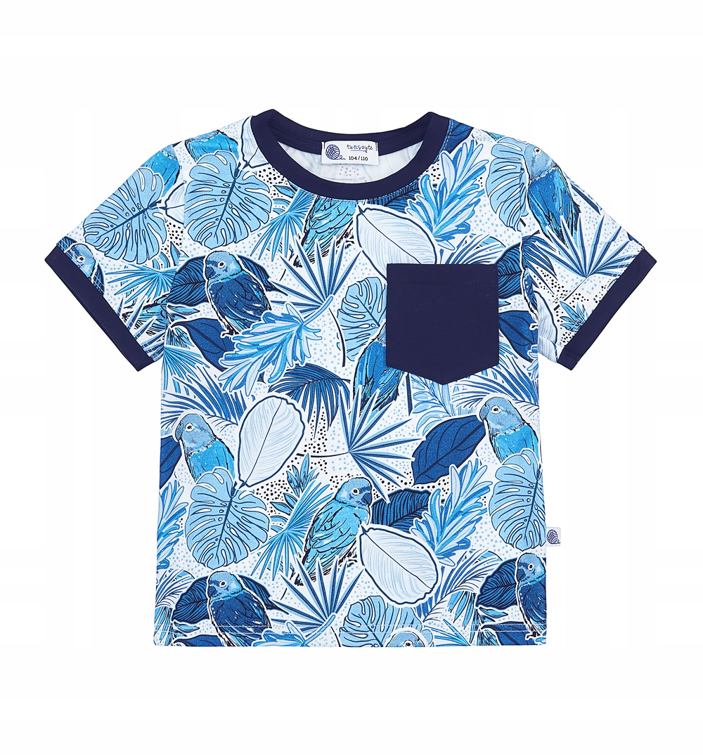 

TuSzyte | Niebieski t-shirt, bawełna R.128/134