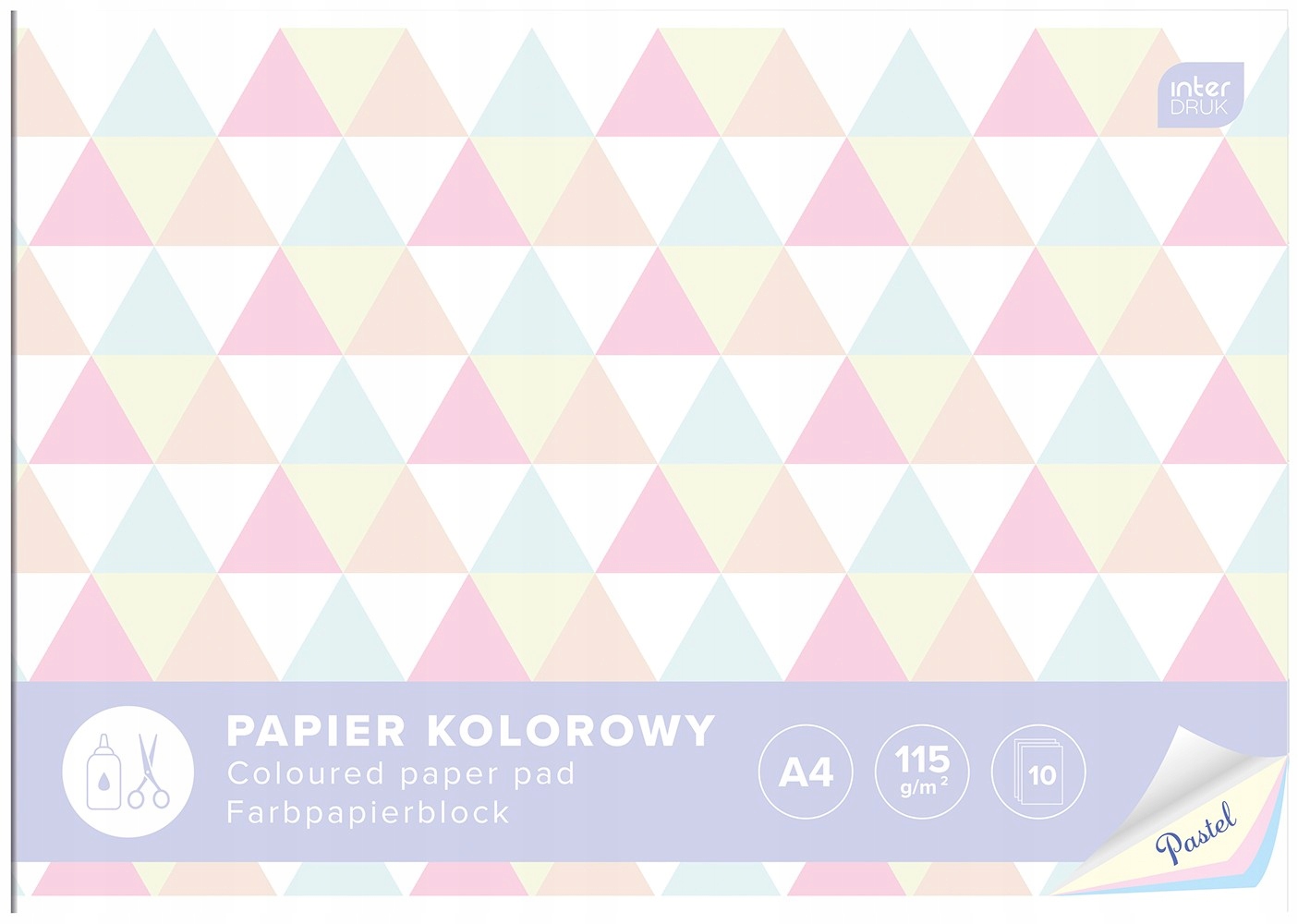 

Blok Papier Kolorowy A4/10K 115G Pastel Interdruk