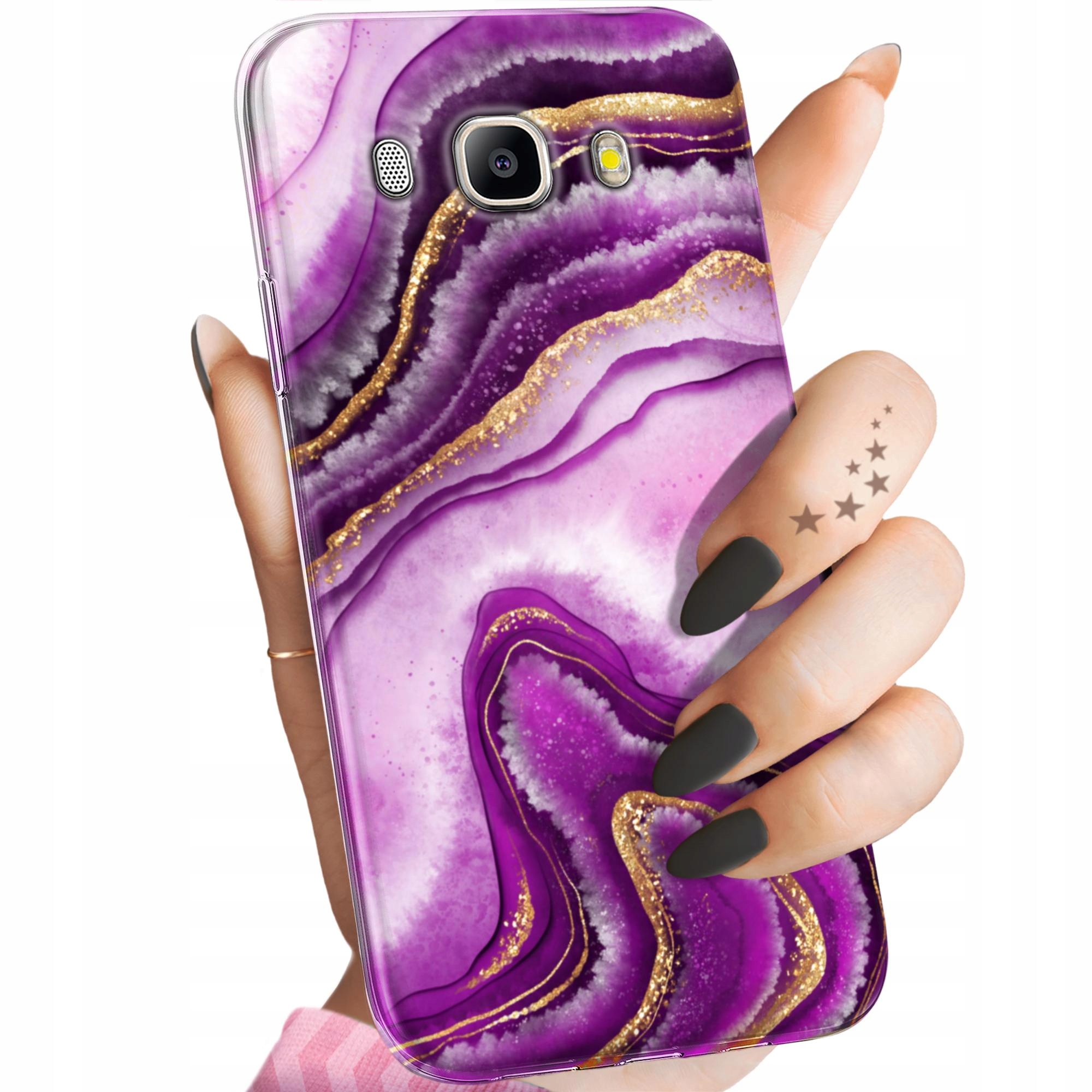 Etui Do Samsung J5 2017 J530 Różowy Marmur Purpura Róż Marmur Obudowa