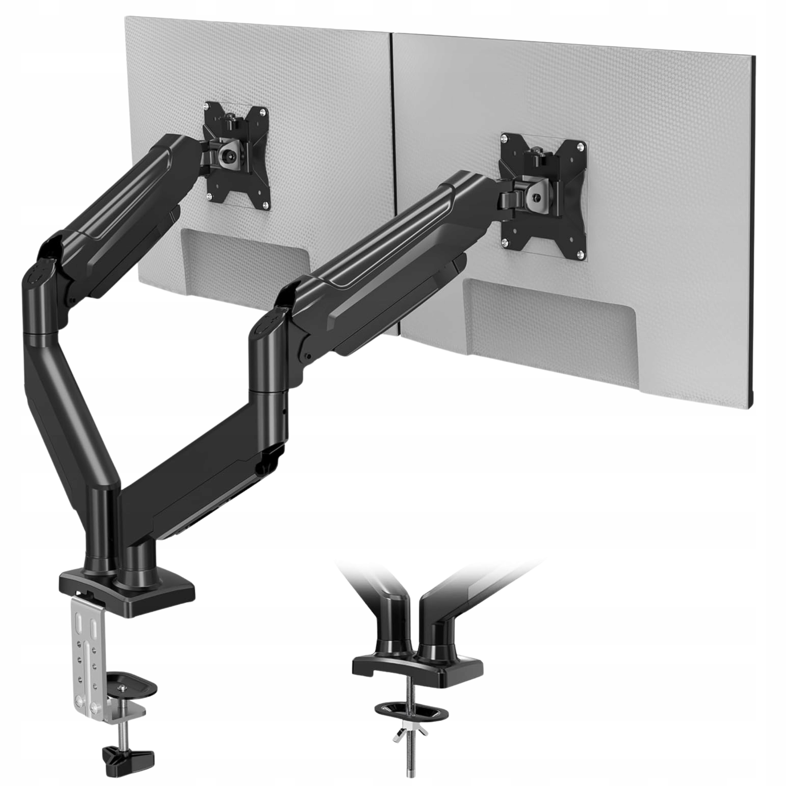 Držák pro 2 obrazovky do 32 palců Montáž na desku Svorka a průchodka Vesa 100