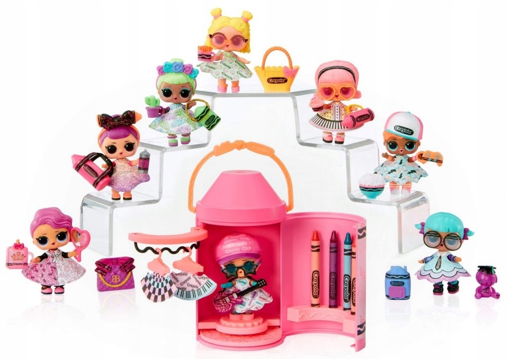 Lalka Crayola Color Me Studio Zestaw Create do stylizacji Lol Surprise Materiał plastik