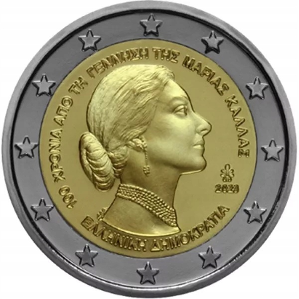 Grecja - 2 Euro - Maria Callas - 2023