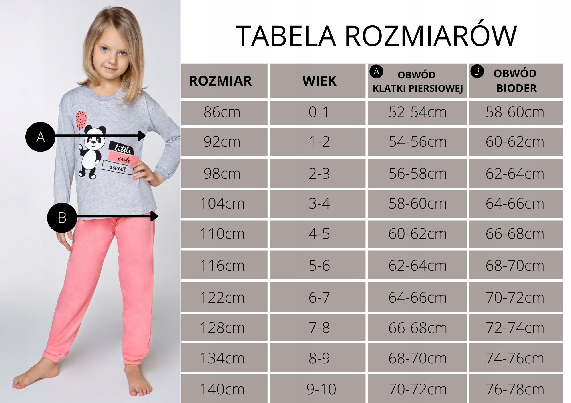 PIŻAMA DZIECIĘCA KUBA PANDA 92 Kod producenta 265